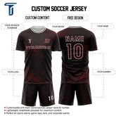 Spider Webs Custom Team Adult Youth Dark Red Soccer Jersey Set